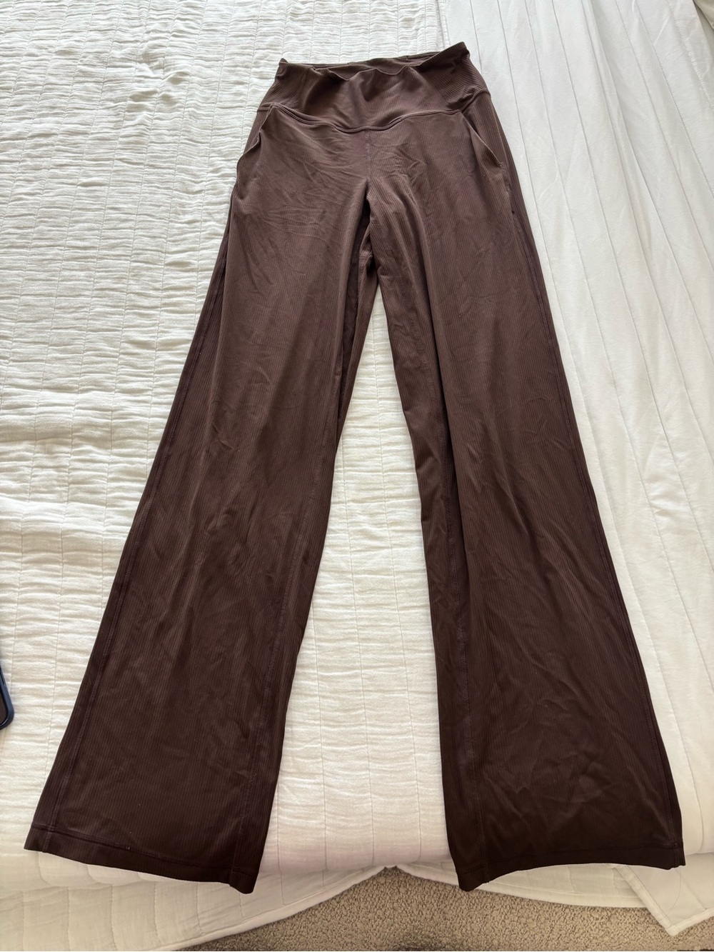 lululemon athletica Brown Ribbed Lounge Pants TALL